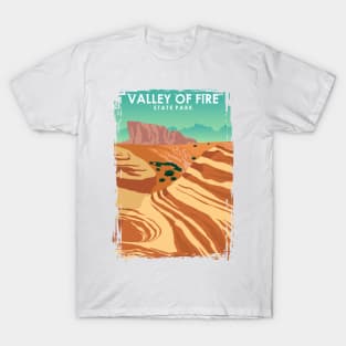 Valley of Fire State Park Vintage Travel Poster T-Shirt